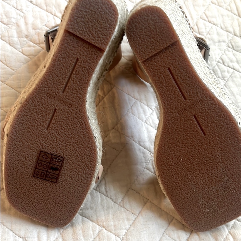 Nude Braided Espadrille Wedge Sandals with Ankle Strap - Picture 9 of 11